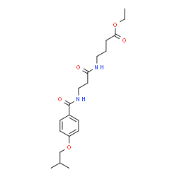 ChemSpider 2D Image | Ethyl 4-{[N-(4-isobutoxybenzoyl)-beta-alanyl]amino}butanoate | C20H30N2O5