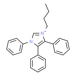 ChemSpider 2D Image | 3-Butyl-1,4,5-triphenyl-1H-imidazol-3-ium | C25H25N2