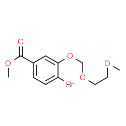 ChemSpider 2D Image | Methyl 4-bromo-3-[(2-methoxyethoxy)methoxy]benzoate | C12H15BrO5