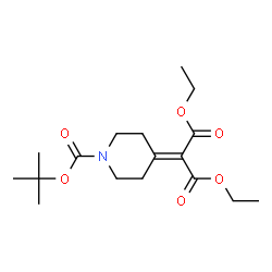 ChemSpider 2D Image | diethyl 2-(1-(tert-butoxycarbonyl)piperidin-4-ylidene)malonate | C17H27NO6