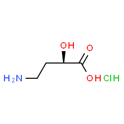 ChemSpider 2D Image | (2R)-4-Amino-2-hydroxybutanoic acid hydrochloride (1:1) | C4H10ClNO3