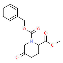 ChemSpider 2D Image | 1-Benzyl 2-methyl 5-oxo-1,2-piperidinedicarboxylate | C15H17NO5