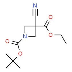 ChemSpider 2D Image | 1-tert-Butyl 3-ethyl 3-cyanoazetidine-1,3-dicarboxylate | C12H18N2O4