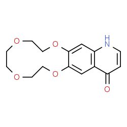 ChemSpider 2D Image | 2,3,5,6,8,9-Hexahydro[1,4,7,10]tetraoxacyclododecino[2,3-g]quinolin-15(12H)-one | C15H17NO5