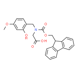 ChemSpider 2D Image | N-[(9H-Fluoren-9-ylmethoxy)carbonyl]-N-(2-hydroxy-4-methoxybenzyl)glycine | C25H23NO6