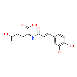 ChemSpider 2D Image | N-[3',4'-Dihydroxy-(E)-cinnamoyl]-L-glutamic Acid | C14H15NO7