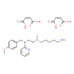 ChemSpider 2D Image | N-{2-[(4-Methoxybenzyl)(2-pyridinyl)amino]ethyl}-N-methyl-1,5-pentanediamine (2Z)-2-butenedioate (1:2) | C29H40N4O9