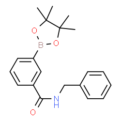 ChemSpider 2D Image | N-Benzyl-3-(4,4,5,5-tetramethyl-1,3,2-dioxaborolan-2-yl)benzamide | C20H24BNO3