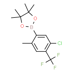 ChemSpider 2D Image | 2-[5-Chloro-2-methyl-4-(trifluoromethyl)phenyl]-4,4,5,5-tetramethyl-1,3,2-dioxaborolane | C14H17BClF3O2