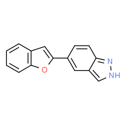ChemSpider 2D Image | 5-Benzofuran-2-yl-1H-indazole | C15H10N2O