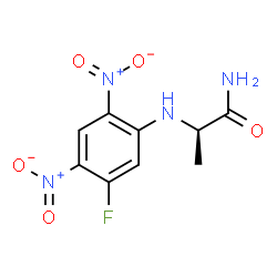 ChemSpider 2D Image | N~2~-(5-Fluoro-2,4-dinitrophenyl)-D-alaninamide | C9H9FN4O5