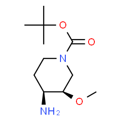 ChemSpider 2D Image | 2-Methyl-2-propanyl (3R,4S)-4-amino-3-methoxy-1-piperidinecarboxylate | C11H22N2O3