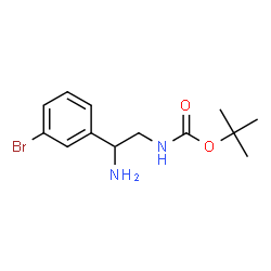 ChemSpider 2D Image | 2-Methyl-2-propanyl [2-amino-2-(3-bromophenyl)ethyl]carbamate | C13H19BrN2O2