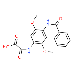 ChemSpider 2D Image | {[4-(Benzoylamino)-2,5-dimethoxyphenyl]amino}(oxo)acetic acid | C17H16N2O6
