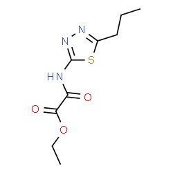ChemSpider 2D Image | Ethyl oxo[(5-propyl-1,3,4-thiadiazol-2-yl)amino]acetate | C9H13N3O3S