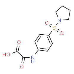 ChemSpider 2D Image | Oxo{[4-(1-pyrrolidinylsulfonyl)phenyl]amino}acetic acid | C12H14N2O5S