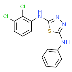 ChemSpider 2D Image | N-(2,3-Dichlorophenyl)-N'-phenyl-1,3,4-thiadiazole-2,5-diamine | C14H10Cl2N4S