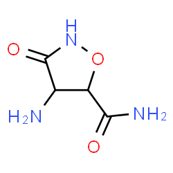 ChemSpider 2D Image | 4-Amino-3-oxo-1,2-oxazolidine-5-carboxamide | C4H7N3O3