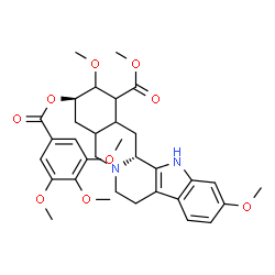 ChemSpider 2D Image | Methyl (3beta,15xi,18beta,20xi)-11,17-dimethoxy-18-[(3,4,5-trimethoxybenzoyl)oxy]yohimban-16-carboxylate | C33H40N2O9