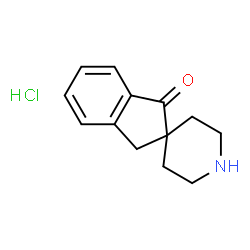 ChemSpider 2D Image | Spiro[indene-2,4'-piperidin]-1(3H)-one hydrochloride | C13H16ClNO