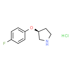 ChemSpider 2D Image | (S)-3-(4-Fluorophenoxy)pyrrolidine hydrochloride | C10H13ClFNO
