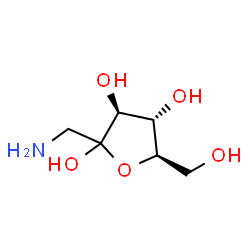 ChemSpider 2D Image | 1-Amino-1-deoxy-D-fructofuranose | C6H13NO5
