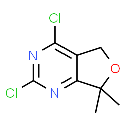 ChemSpider 2D Image | 2,4-dichloro-5,7-dihydro-7,7-dimethylFuro[3,4-d]pyrimidine | C8H8Cl2N2O