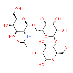 ChemSpider 2D Image | 2-Acetamido-2-deoxy-beta-D-glucopyranosyl-(1->6)-(2xi)-beta-D-lyxo-hexopyranosyl-(1->4)-D-glucopyranose | C20H35NO16