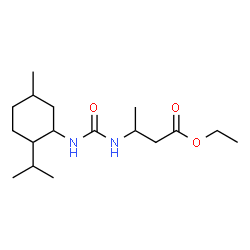 ChemSpider 2D Image | Ethyl 3-{[(2-isopropyl-5-methylcyclohexyl)carbamoyl]amino}butanoate | C17H32N2O3