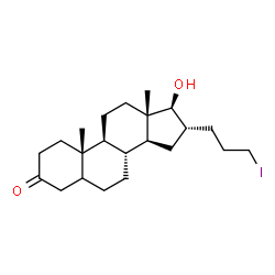 ChemSpider 2D Image | (16alpha,17beta)-17-Hydroxy-16-(3-iodopropyl)androstan-3-one | C22H35IO2