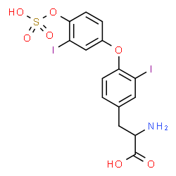 ChemSpider 2D Image | 3-Iodo-O-[3-iodo-4-(sulfooxy)phenyl]tyrosine | C15H13I2NO7S