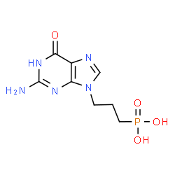 ChemSpider 2D Image | [3-(2-Amino-6-oxo-1,6-dihydro-9H-purin-9-yl)propyl]phosphonic acid | C8H12N5O4P