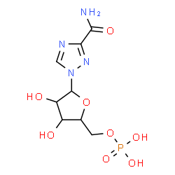ChemSpider 2D Image | 1-(5-O-Phosphonopentofuranosyl)-1H-1,2,4-triazole-3-carboxamide | C8H13N4O8P