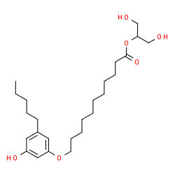 ChemSpider 2D Image | 1,3-Dihydroxy-2-propanyl 11-(3-hydroxy-5-pentylphenoxy)undecanoate | C25H42O6