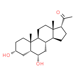 ChemSpider 2D Image | (3alpha,5beta,6alpha,17alpha)-3,6-Dihydroxypregnan-20-one | C21H34O3