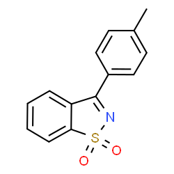 ChemSpider 2D Image | 3-(4-Methylphenyl)-1,2-benzothiazole 1,1-dioxide | C14H11NO2S