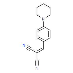 ChemSpider 2D Image | [4-(1-Piperidinyl)benzylidene]malononitrile | C15H15N3