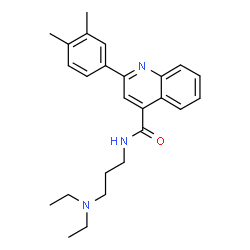 ChemSpider 2D Image | N-[3-(Diethylamino)propyl]-2-(3,4-dimethylphenyl)-4-quinolinecarboxamide | C25H31N3O