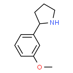 ChemSpider 2D Image | 2-(3-Methoxyphenyl)pyrrolidine | C11H15NO