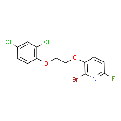 ChemSpider 2D Image | 2-Bromo-3-[2-(2,4-dichlorophenoxy)ethoxy]-6-fluoropyridine | C13H9BrCl2FNO2