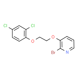 ChemSpider 2D Image | 2-Bromo-3-[2-(2,4-dichlorophenoxy)ethoxy]pyridine | C13H10BrCl2NO2