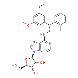 ChemSpider 2D Image | N-[(2R)-2-(3,5-Dimethoxyphenyl)-2-(2-methylphenyl)ethyl]adenosine | C27H31N5O6