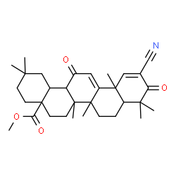 ChemSpider 2D Image | Methyl 2-cyano-3,12-dioxooleana-1,9(11)-dien-28-oate | C32H43NO4
