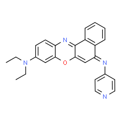 ChemSpider 2D Image | (5E)-N,N-Diethyl-5-(4-pyridinylimino)-5H-benzo[a]phenoxazin-9-amine | C25H22N4O