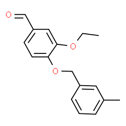 ChemSpider 2D Image | 3-Ethoxy-4-[(3-methylbenzyl)oxy]benzaldehyde | C17H18O3