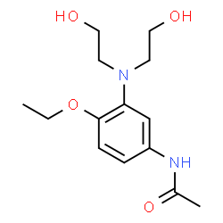 ChemSpider 2D Image | N-[3-[bis(2-hydroxyethyl)amino]-4-ethoxyphenyl]acetamide | C14H22N2O4