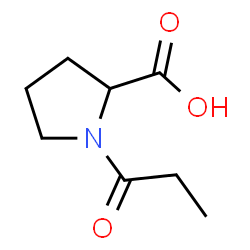ChemSpider 2D Image | 1-propanoylproline | C8H13NO3