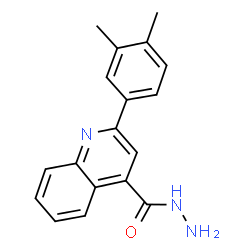 ChemSpider 2D Image | 2-(3,4-Dimethylphenyl)-4-quinolinecarbohydrazide | C18H17N3O
