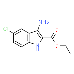 ChemSpider 2D Image | Ethyl 3-amino-5-chloro-1H-indole-2-carboxylate | C11H11ClN2O2