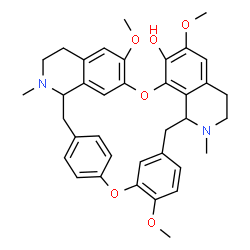 ChemSpider 2D Image | 6,6',12-Trimethoxy-2,2'-dimethylberbaman-7-ol | C37H40N2O6